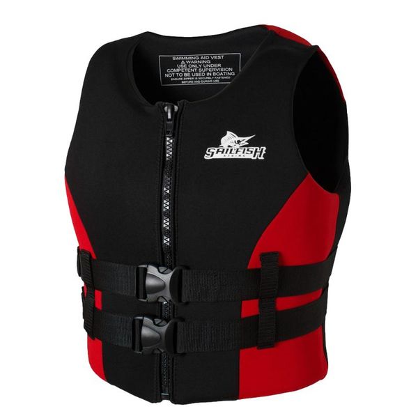 

water sports vest traditional neoprene various sizes red life & buoy