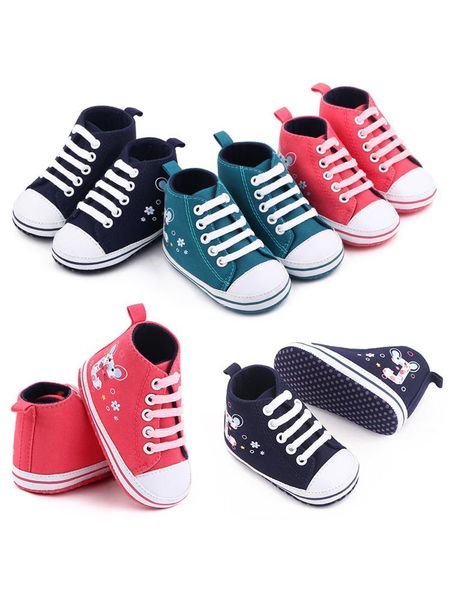 

first walkers soft canvas baby shoes toddler walker born boy girl sneakers sole anti-slip footwear casual sports infant