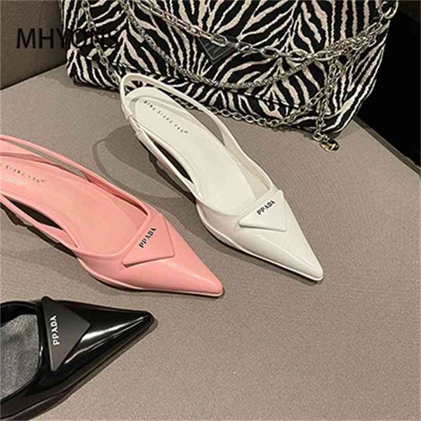 

Dress Shoes Pass cat heel define shallow foot mouth European sandals solid color baotou return empty female shoes 35-40 size FWG1, Black