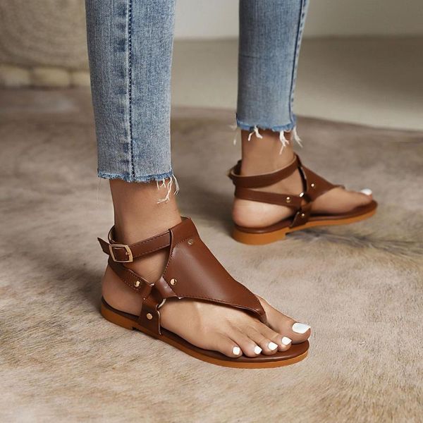 

sandals large size low woman leather big low-heeled sewing slides pu fabric rubber hoof heels leath, Black