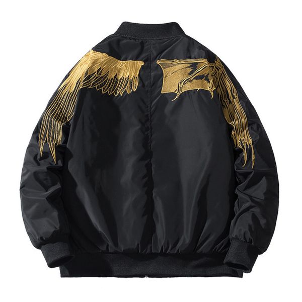 

jackets arrival zipper cotton liner rib sleeve embroidery jacket embroidered flight suit baseball coat, Black;brown