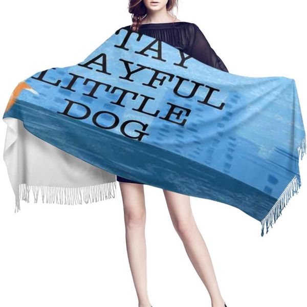 

scarves city building dancing puppy women cashmere beach scarf spring summer thin pashmina shawls and wrap female foulard hijab stoles, Blue;gray