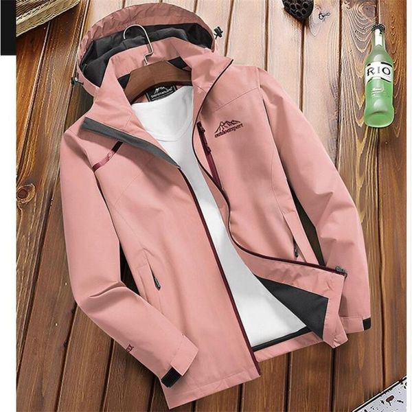 

women's jackets casual waterproof windproof jacket hooded coat spring autumn breathable tourism mountain windbreaker female, Black;brown