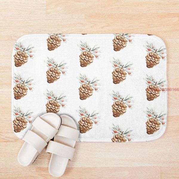 

mat pine cone living room door colorful pink mandala non-slip home decoration kitchen floor carpet entrance bath mats