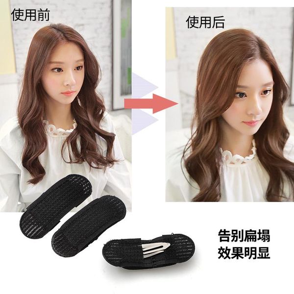 

hair accessories invisible bangs underlay root fluffer flat head back increased sofa cushion artifact sponge clip, Slivery;white