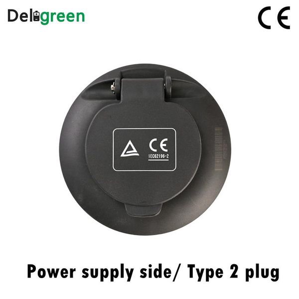 

smart power plugs 16a 32a eu inlet type2 socket for supply side charging iec62196 european standard single phase three