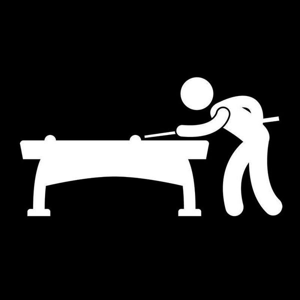 

14cm*7.5cm personality billiards sports fashion car sticker decal vinyl black