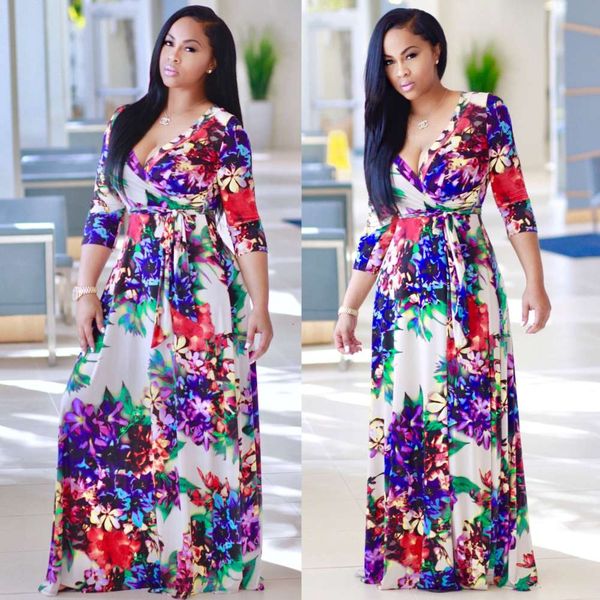 

2021 new fashion standard size great digital print slim dress, Black