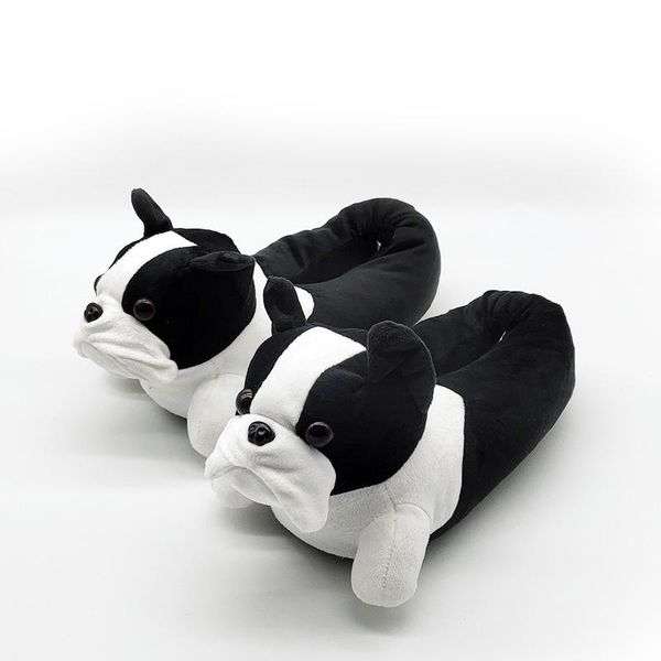 

slippers home shoes anime women men indoor winter custom cartoon couple pack with warm cotton, Black