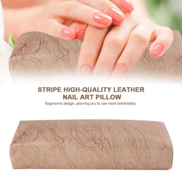 

nail art kits soft pu leather rectangle hand pillow rest cushion pad, salon manicure arm wrist sponge holder mat