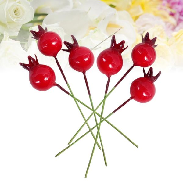 

party decoration 50pcs simulation pomegranate fake fruit pography props (red)