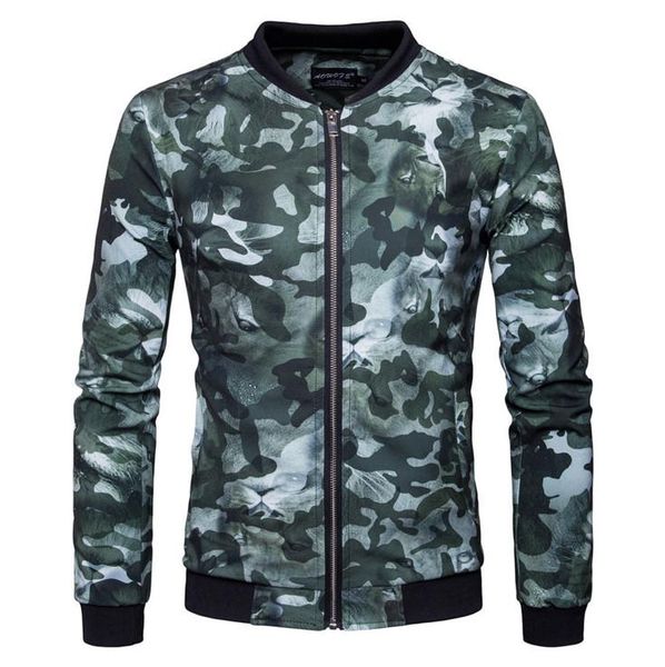 

men's jackets nice spring autumn stand collar thin men camouflage printed coat fashion casual breathable, Black;brown