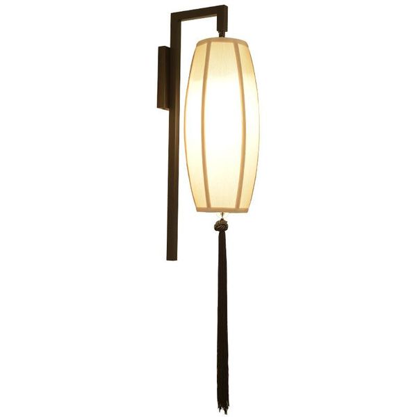 

wall lamp chinese restaurant light retro fabric cloth sconce tearoom living room aisle corridor bedroom bedside