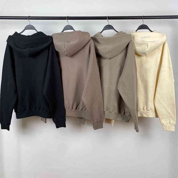 

2021fw carl's new rubber letter print sweatshirts loose ovized cotton street fashion men hoodi, Black