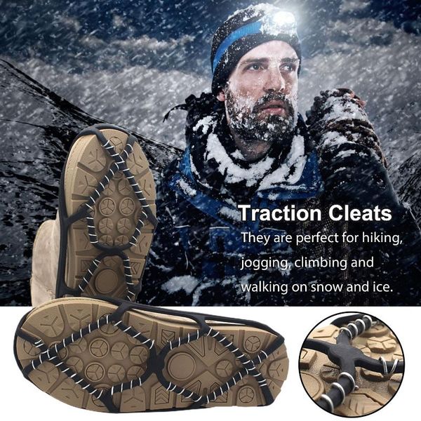 

cords, slings and webbing 1.2 mm steel coil crampons ice grip snow anti slip climbing boots shoes spikes grips cover hiking walk traction cl