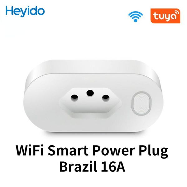 

smart power plugs wifi plug brazil 16a wireless app remote control socket voice support alexa google assistant