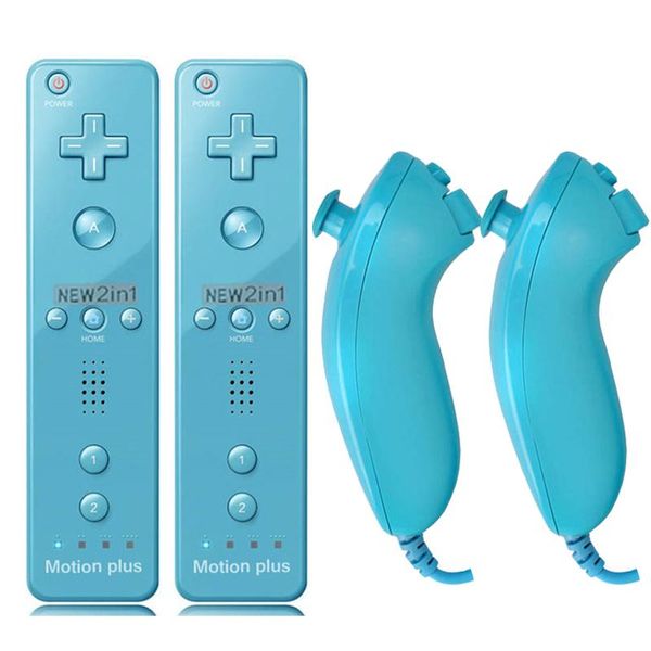 

game controllers & joysticks 2pcs remote controller with nunchuck for wireless gamepad motion plus games control