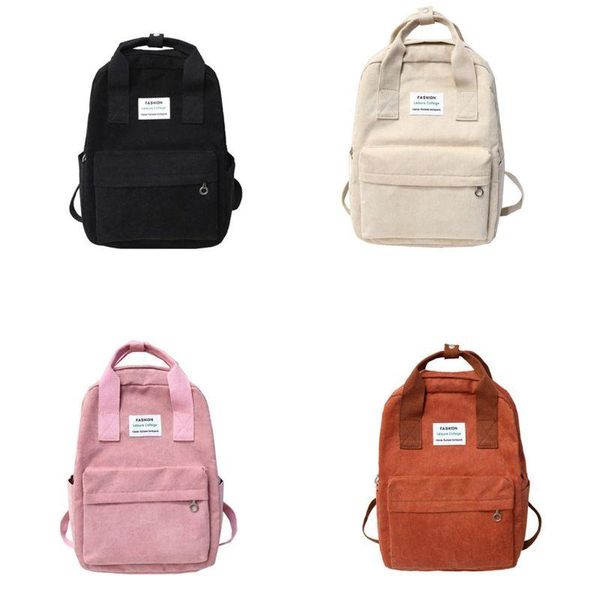 

fashion rucksack corduroy backpack casual college school daypack for teenager bags