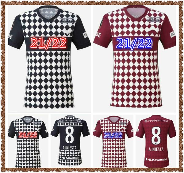 

2021 vissel soccer jerseys j1 league a.iniesta ogawa douglas uniform 2022 gotoku kyogo home away third football shirt thailand, Black;yellow
