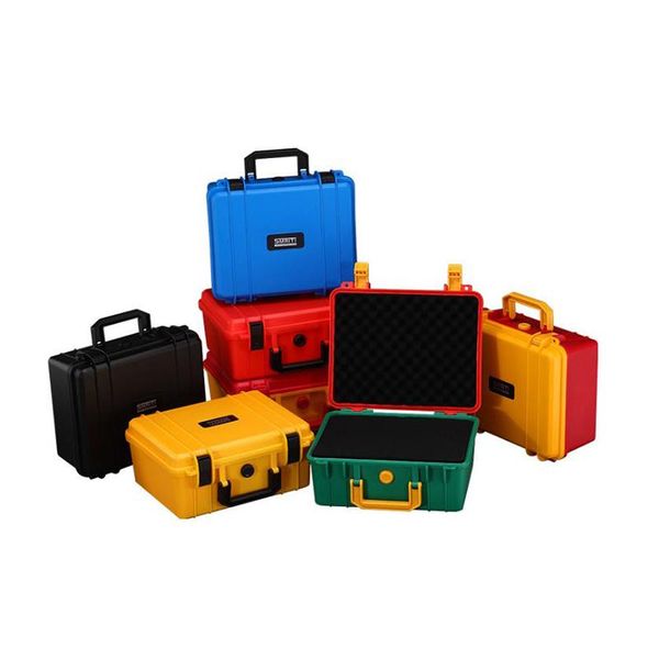 

tool organizers case abs plastic storage toolbox safety instrument box portable impact resistant with pre-cut foam