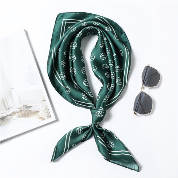

print silk scarf square lady hair band fashion shawl head wraps for women bandana female headband neckerchief large hijab scarves, Blue;gray