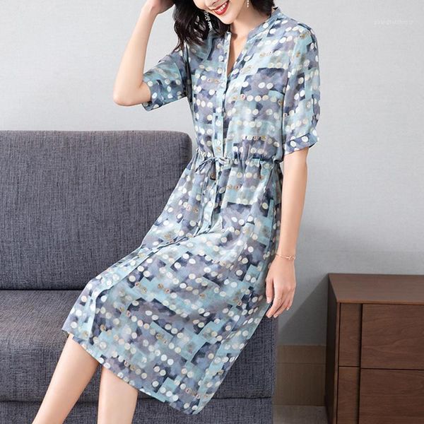 

women casualloose 2xl plus size elegant midi sundress 2021 summer vintage pink print mulberry silk dress bodycon party vestidos casual, Black;gray