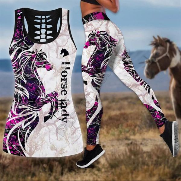 

plstar cosmos workout pants horse lady 3d printed hollow out tank legging suit yoga fitness soft women girl 03 women's tanks & cami, White