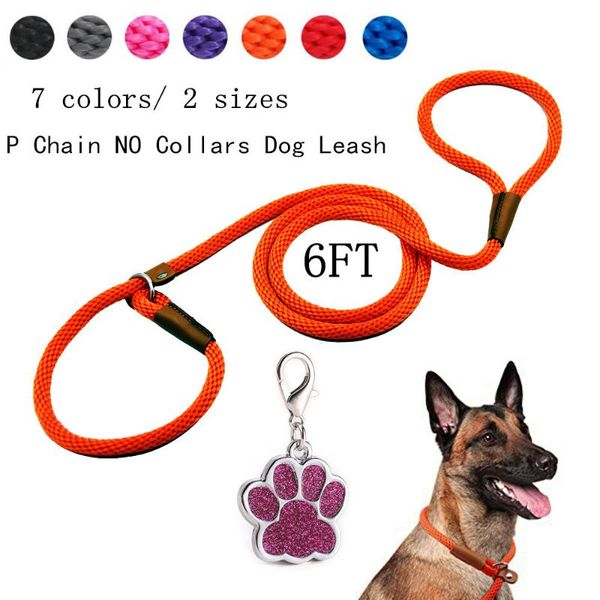 

dog collars & leashes supplies 6ft pet leash rope nylon adjustable training lead strap traction harness collar