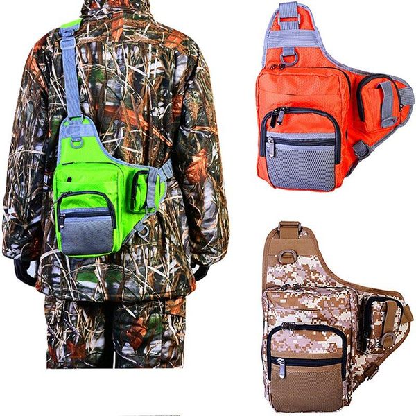 

fishing accessories shoulder bag tackle chest crossbody messenger sling bags outdoor sports hiking travel fluorescent vest backpack