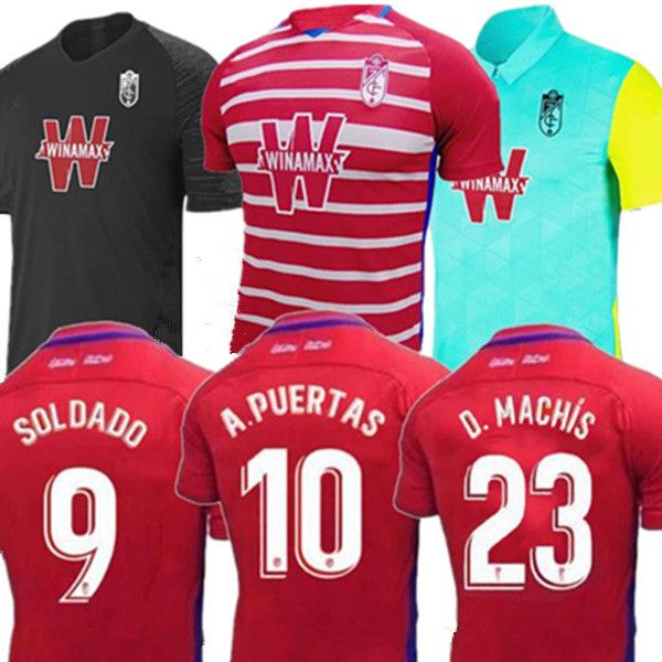 

2021 men +kids granada soldado soccer jerseys puertas 20 21 cf home away third herrera antonio football shirts, Black;yellow