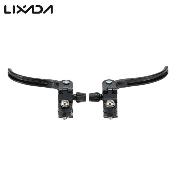 

bike brakes 1 pair aluminum alloy v-brake disc lever mountain bicycle handle crank front & rear brake levers black