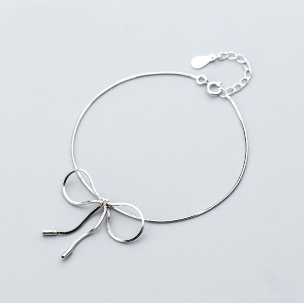 

charm bracelets 925 sterling silver bow knot bracelet a2054, Golden;silver