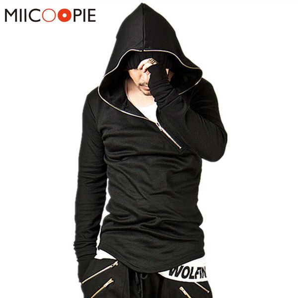 

hoodies brand men women stitching connect gloves sweatshirt sportswear hoody hip hop autumn winter hoodies xxxl kg-81, Black
