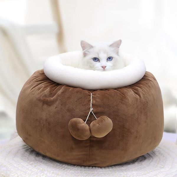 

cat beds & furniture panier chat tout doux hondenmand donut coussin rond chaud basket for house bed super soft round washable