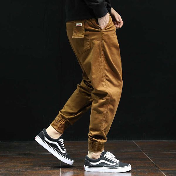 Männer Mode Hip Hop Cargo Hosen Schwarz Punk Casual Harem Hosen Männer Street Style Persönlichkeit Hiphop Jogger Kalb-länge hosen Y0927