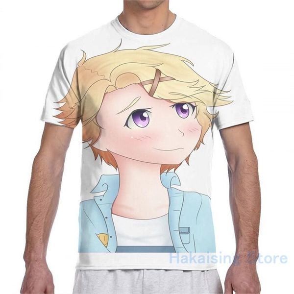 

men's t-shirts yoosung men t-shirt women all over print fashion girl t shirt boy tees short sleeve tshirts, White;black