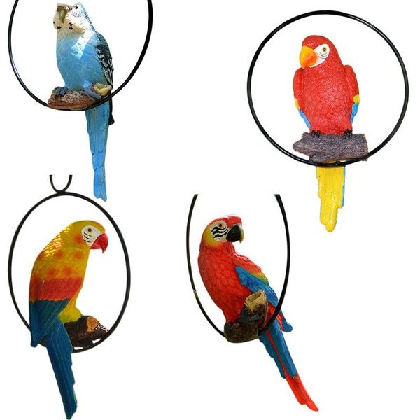 

decorative objects & figurines simulation resin parrot home decoration handicrafts creative animal bird model garden and wedding gift