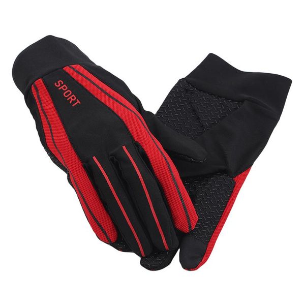 

pair bike bicycle gloves full finger touchscreen men women mtb breathable summer mittens lightweight glove cycling, Black