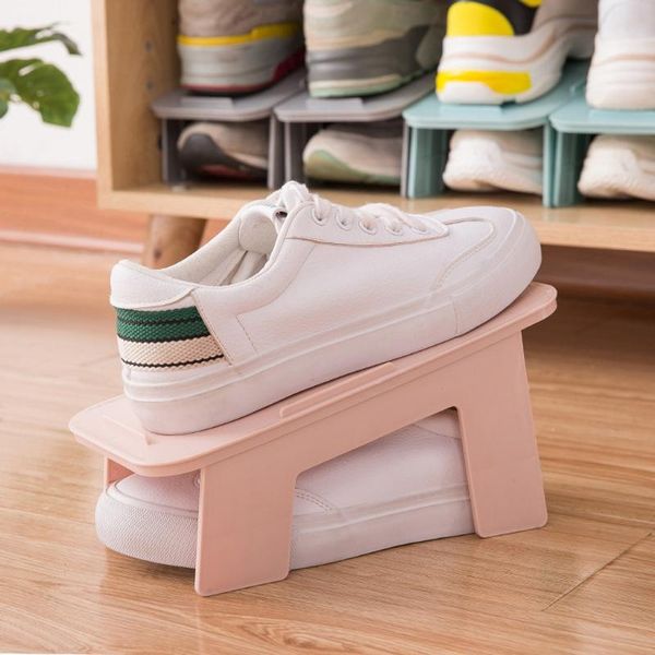 

clothing & wardrobe storage 1pcs foldable shoe organizer stacker space save display rack shoes household convenient home accessories