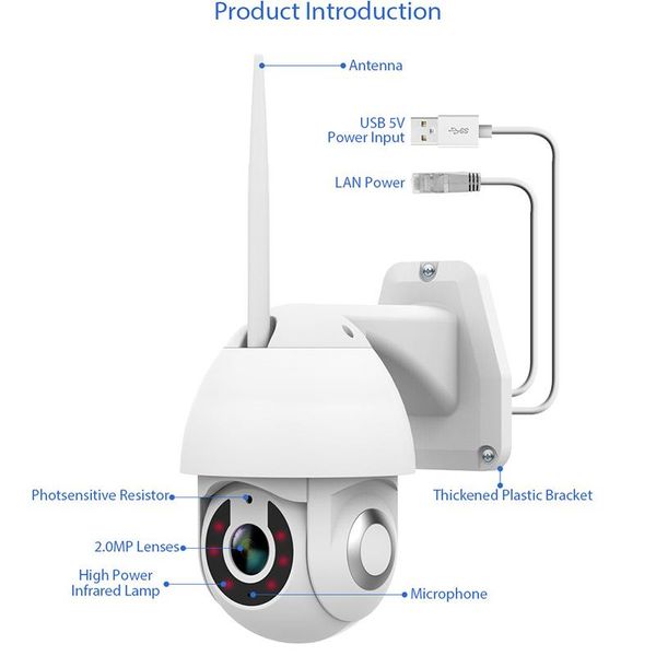

cameras 2mp tuya wifi ip camera 1080p auto tracking motion detection alarm cctv outdoor waterproof security cam smart life