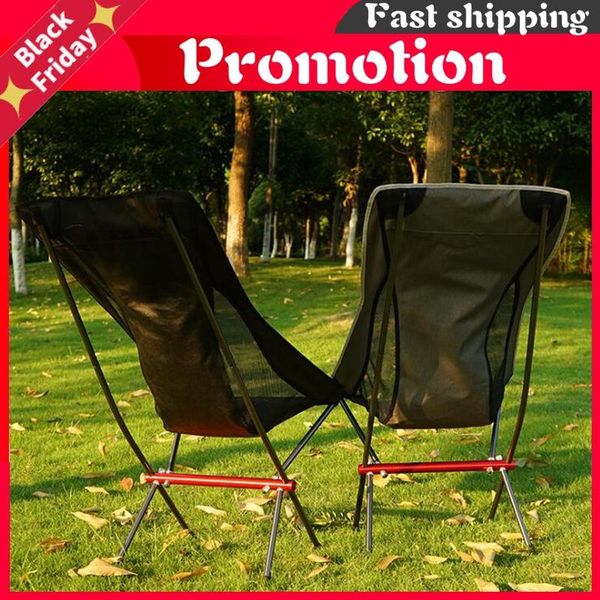 

2pcs/lot ultralight portable folding chair outdoor camping fishing chairs home picnic bbq foldable seat tools camp furniture