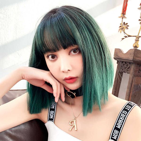 

female fashion polaris little sister same chemical fiber wig headgear, Black