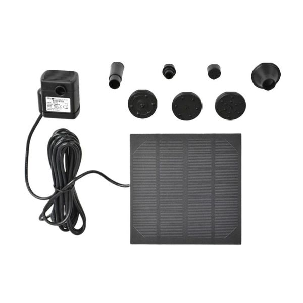 

solar fountain water pump 1.2w outdoor garden waterfalls power bird bath floating (black) decorations