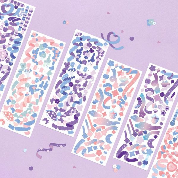 

gift wrap korean ins ribbon sticker scrapbook decorative polaroid po diy material