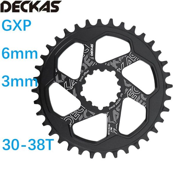 

bike heels & chainwheels deckas round chainring 6mm 3mm offset direct mount for gxp xx1 eagle x01 x1 x0 x9 32t 34t 36 38 mtb road
