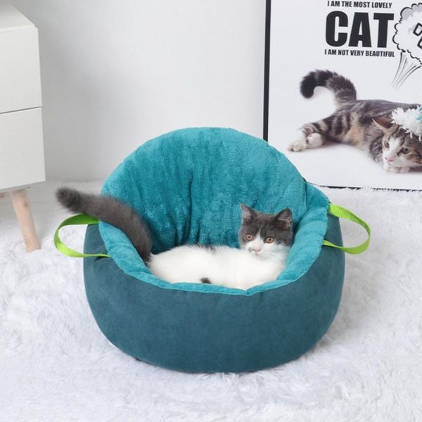 

kennels & pens winter small dog house nest bed portable cat thick cotton velvet pets kennel with detachable pad anti-slip moisture-proof bot
