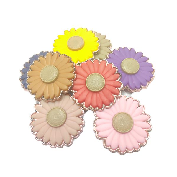 

electroplating pvc shoe flower shoe material shoe decoration accessories new chrysanthemum factory direct sales large favorably, White;pink