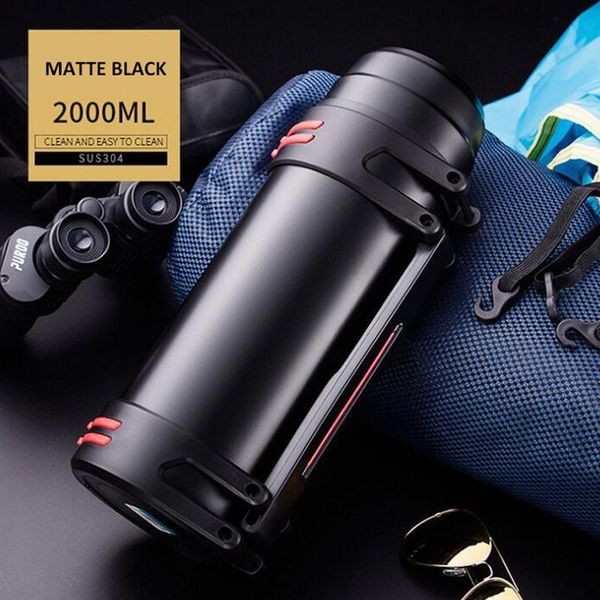 

water bottle stainless steel outdoor sports high-end business portable insulation car climbing wide mouth travel pot gift