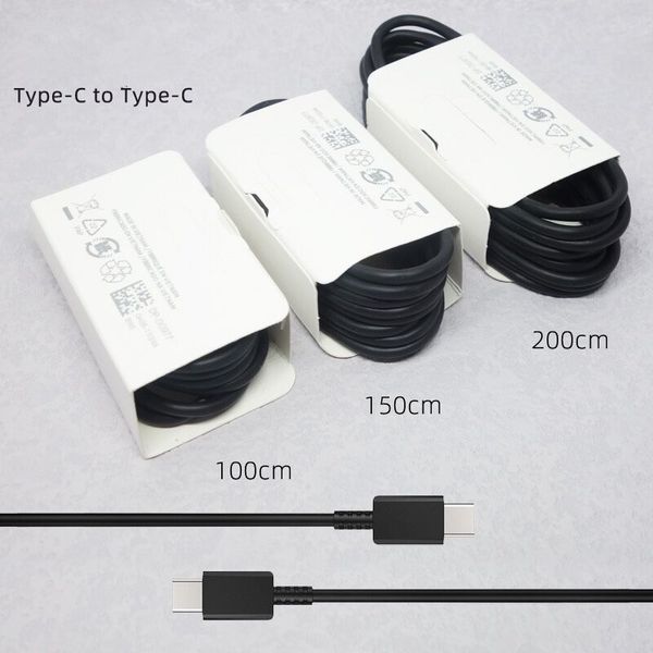 

oem type c to type-c data cable 1m 1.5m 2m cables fast charging cord note 10 20 charger for huawei p20 p30