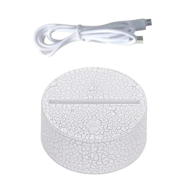 

lamp holders & bases led 3d control night light touch switch acrylic usb assembled base for home bedroom decorate